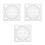 3Pcs Transparent Circle Template Rulers for Geometric Drawing 3