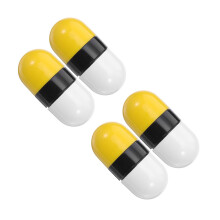 4Pcs Portable Yellow Privacy Information Blocking Roller Stamp Plastic