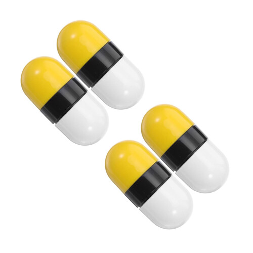 4Pcs Portable Yellow Privacy Information Blocking Roller Stamp Plastic