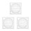 3Pcs Transparent Circle Template Rulers for Geometric Drawing 6