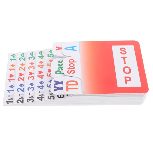 5Sets PVC Bridge Bidding Cards Assorted Color Durable Props 1