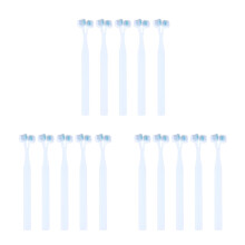 15Pcs Pet Brush White Double Head Teeth Cleaning Tool for Cats Dogs