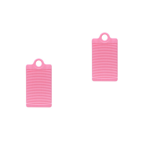 2Pcs Plastic Pink Washing Board Practical Laundry Accessories