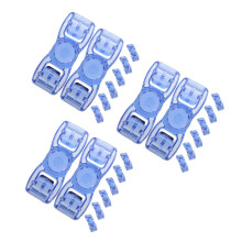 24Pcs Blue Swim Goggles Buckles Pc Quick Release Strap Clips for Fins