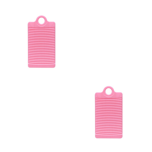 2Pcs Plastic Pink Washing Board Practical Laundry Accessories 2