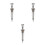 3Pcs Silver Alloy Pinball Rod for Game Machine Accessories 6
