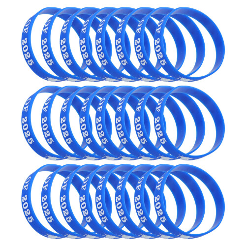 120Pièces Bracelets Silicone Bleus Accessoires D'obtention 2025 2