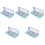 5Sets Students Blue Drawing Kit with Ruler Compass Protractor Triangle 2