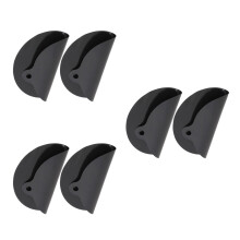 6Pcs Wear-Resistant Black Silicone Cooker Pads for Kitchen Countertops