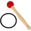 5Sets Portable Red Singing Bowl Mallet Set Rubber Head Wooden Handle 10