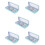 5Sets Students Blue Drawing Kit with Ruler Compass Protractor Triangle 6