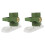 2Pcs Manual Dumpling Dough Press Green Plastic Kitchen Gadget Home Use 1