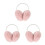 3Pièces Cache-Oreilles Rose Impeccable Pour Hiver 3