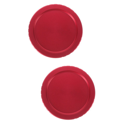 2Pcs Red Metal Threaded Caps for Telescope Eyepiece Protective Cover