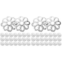 2400Pcs Silver Metal Bead Caps Flower Shape for Jewelry Making DIY