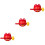 3Sets Cartoon Red Percussion Toy ABS Material Office Decompression Fun 5