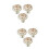 6Pcs Wood Mushroom Knobs Multi Color Cabinet Drawer Pull Handles 7