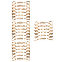 24Pcs Gold Chain Buckle for Garments Shoes Waistbands Adjustable Metal