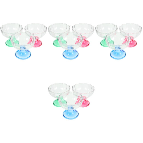 12Pièces Coupes À Dessert En Pied Assortis Pour Usage 2