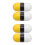 4Pcs Portable Yellow Privacy Information Blocking Roller Stamp Plastic 4