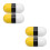 4Pcs Portable Yellow Privacy Information Blocking Roller Stamp Plastic 5