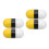 4Pcs Portable Yellow Privacy Information Blocking Roller Stamp Plastic 8