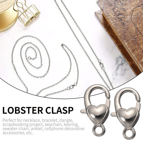 10Pièces Fermoirs Lobster En Alliage Argenté Pour DIY Durable 2