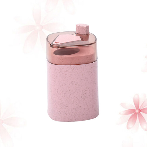 2Pcs Pink Automatic Toothpick Dispenser Straw Hard 1