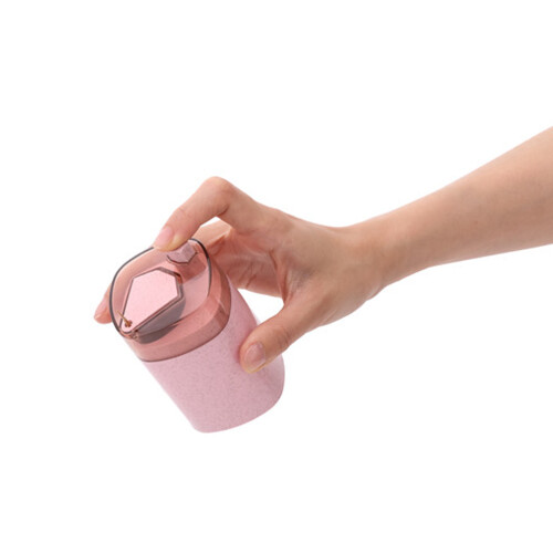 2Pcs Pink Automatic Toothpick Dispenser Straw Hard 2