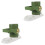 2Pcs Manual Dumpling Dough Press Green Plastic Kitchen Gadget Home Use 4