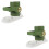 2Pcs Manual Dumpling Dough Press Green Plastic Kitchen Gadget Home Use 7