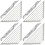 4Pcs Stainless Steel Kitchen Sink Rack Grey Triangular Storage Basket 4