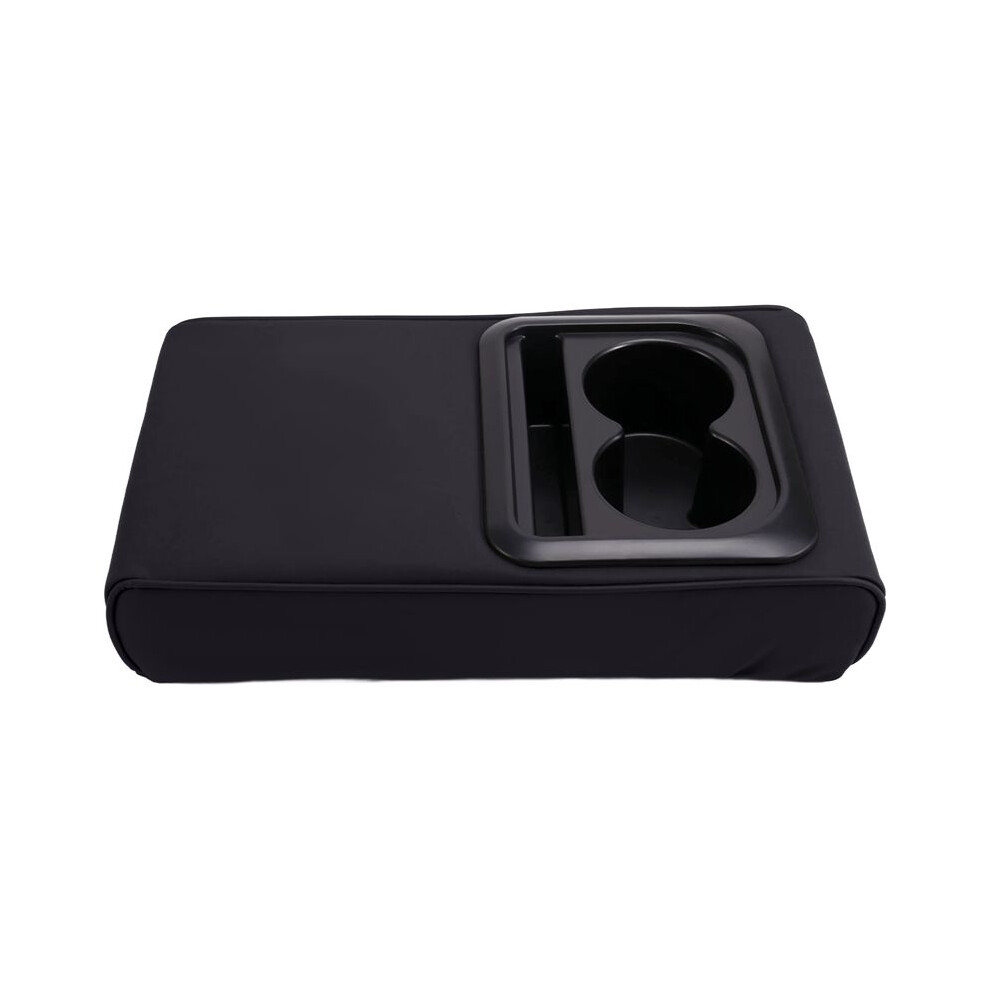 Car Armrest Box Pad,Anti-Fatigue Elbow Support Pad Universal Central Armrest Pad With Rear Cup Holder Storage Black 6031029741227