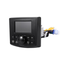 Radio Marina MP5 Radio para Estéreo Pantalla de 3 Pulgadas Reproductor de Vídeo Multimedia Impermeable AUX AM FM RDS para ATV UTV