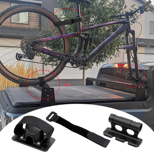 Bicycle Rack Mount Front Fork Mount Bracket with Quick Release Alloy Fork Block Mounts for Most Mountain Bikes 2