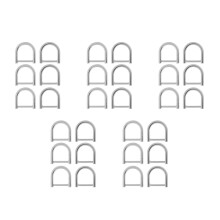 30Stk D-Ring Clips Zinklegierung Silber Für Taschen DIY Zubehör