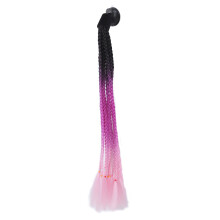 Cosplay Wig Inspired Helmet Braid Gradient Ramp Ponytail with Detachable Suction Cup Stylish Color Reusable Design Motorcycle Helmet Decor (NOT