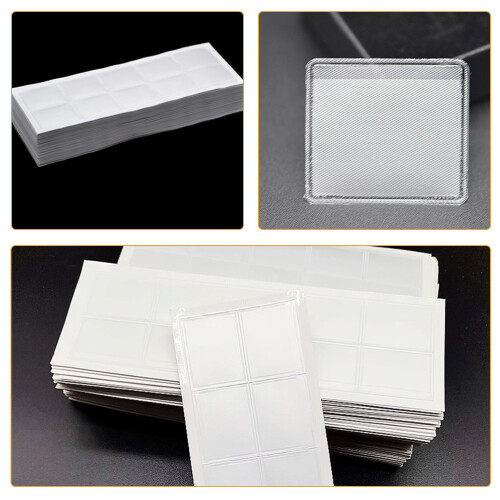 Selbstklebende Schmuckbeutel Halskettenhalter PVC Silber 2
