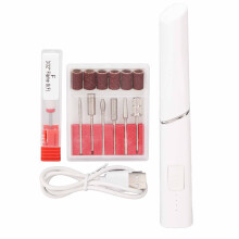Electric Nail Drill With USB Charging Spot Light Illumination7Attachments High Performance Nail Grooming Tool For Fingernails And Toenails