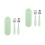 2Ensembles Accessoires Bébé Vert Fourchette Acier PP Durable 2