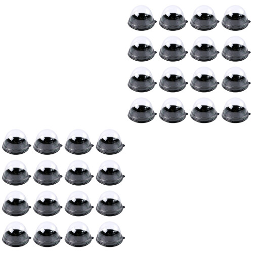 300Pièces Boîtes Rondes Noires Fermeture Pour Gâteaux 2
