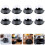 300Pièces Boîtes Rondes Noires Fermeture Pour Gâteaux 8