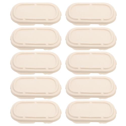 50Sets Takeaway Maaltijdbox Pulp Wegwerp Met in Khaki 1