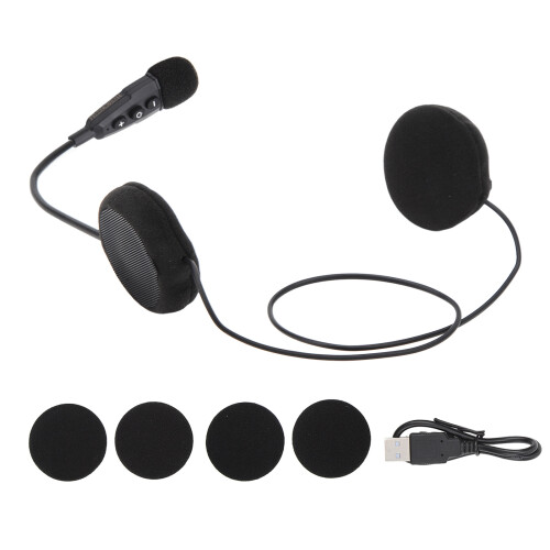 Bluetooth5.1Motorcycle Helmet Headset, Enhanced Flexibility Auto Answering Call Intercom Function Noise Reduction Technology Fast Data Transfer