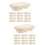 50Sets Takeaway Maaltijdbox Pulp Wegwerp Met in Khaki 8