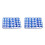 60Pièces Caches Vis ABS Bleu Protection Durable Style Original 7