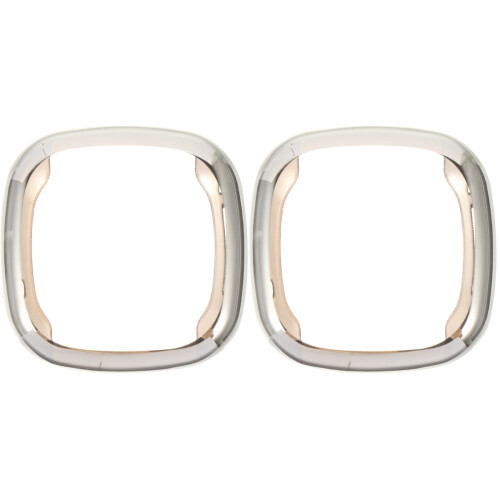 2 Pcs Case Electroplating Pc Shell Blush Glass 1