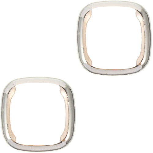 2 Pcs Case Electroplating Pc Shell Blush Glass 2