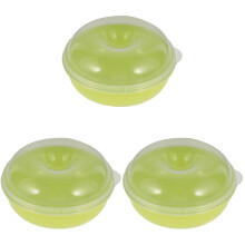 3Pièces Boîtes Transparentes Vertes Pour Pain Beignets Micro-Ondes