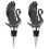 2Pièces Accessoire Vin Bouchon Verseur Cygne Alliage Noir Unique 1
